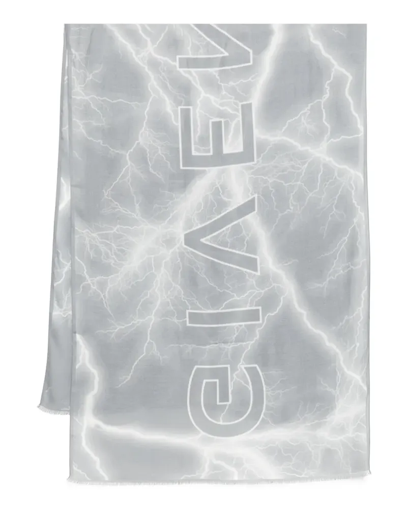 Givenchy Schal mit Logo-Print - Grau Grau