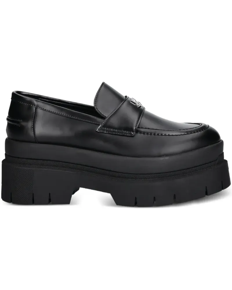 HUGO BOSS Plateau-Loafer mit Logo - Schwarz Schwarz