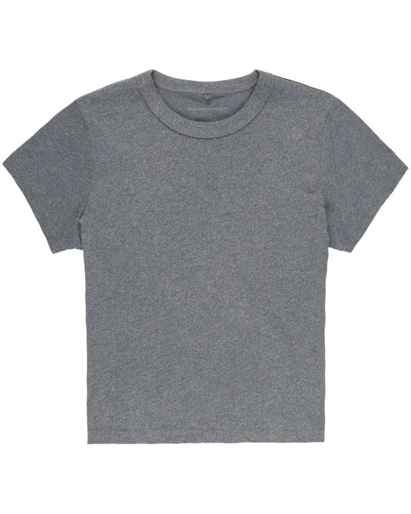 Alexander Wang T-Shirt mit Logo-Applikation Grau