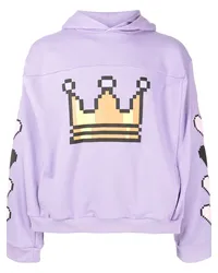 Natasha Zinko Hoodie mit Pixel-Print Violett