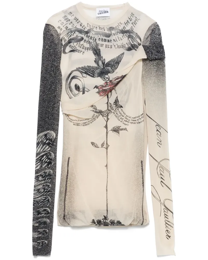 Jean Paul Gaultier Top aus Mesh - Nude Nude