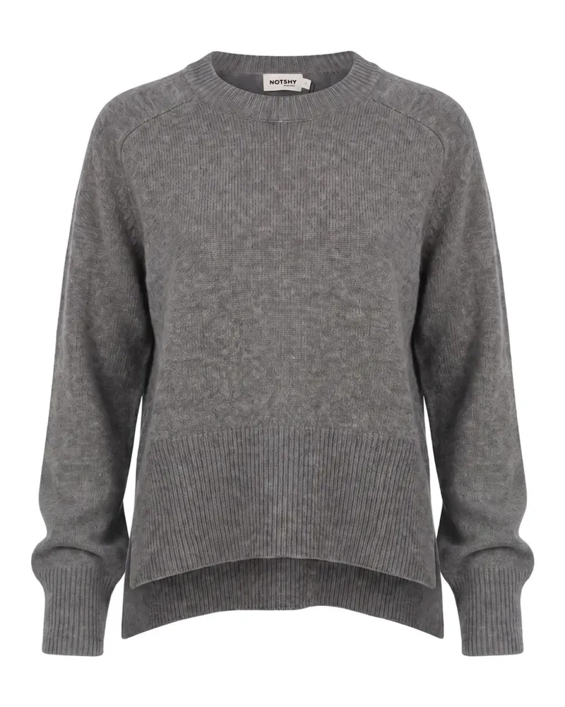 Not Shy ribbed-trim cashmere sweater - Grau Grau