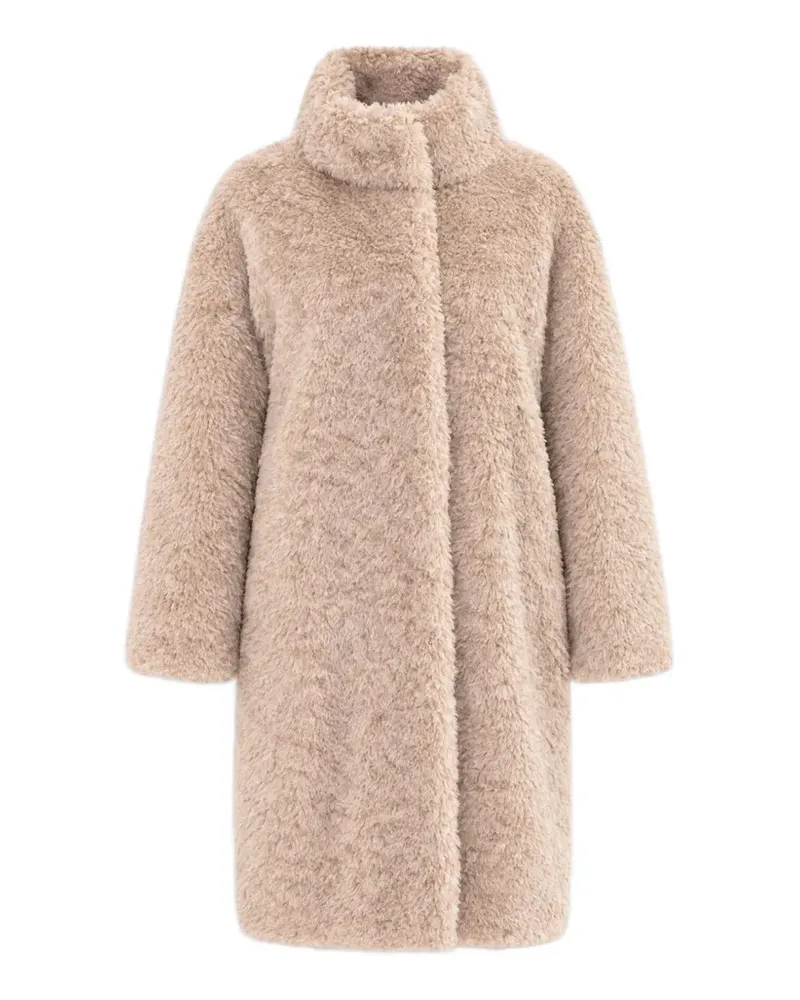 Herno Mantel aus Faux Fur - Nude Nude