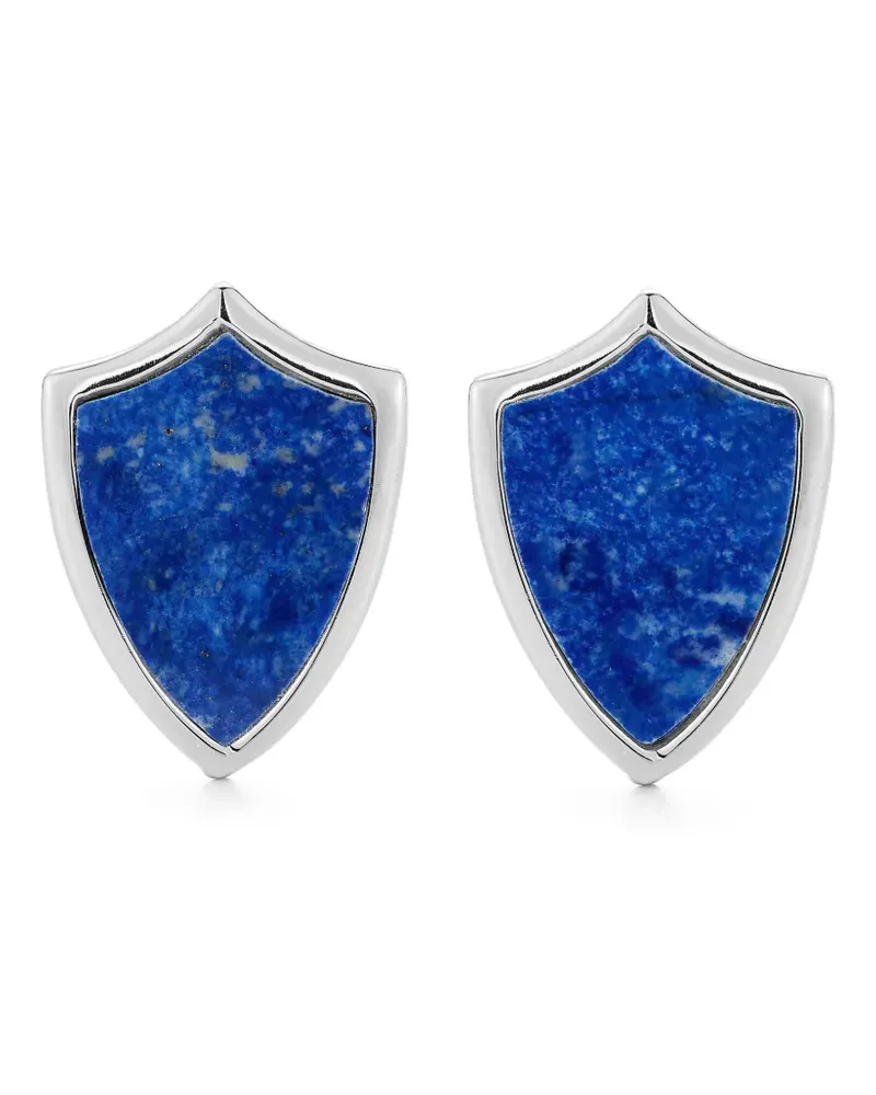 MATEO Manschettenknöpfe mit Lapislazuli - Silber Silber