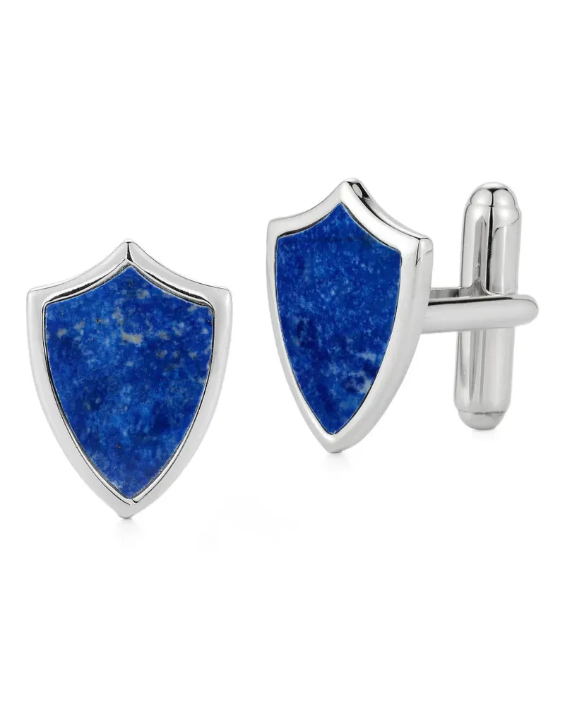 MATEO Manschettenknöpfe mit Lapislazuli - Silber Silber