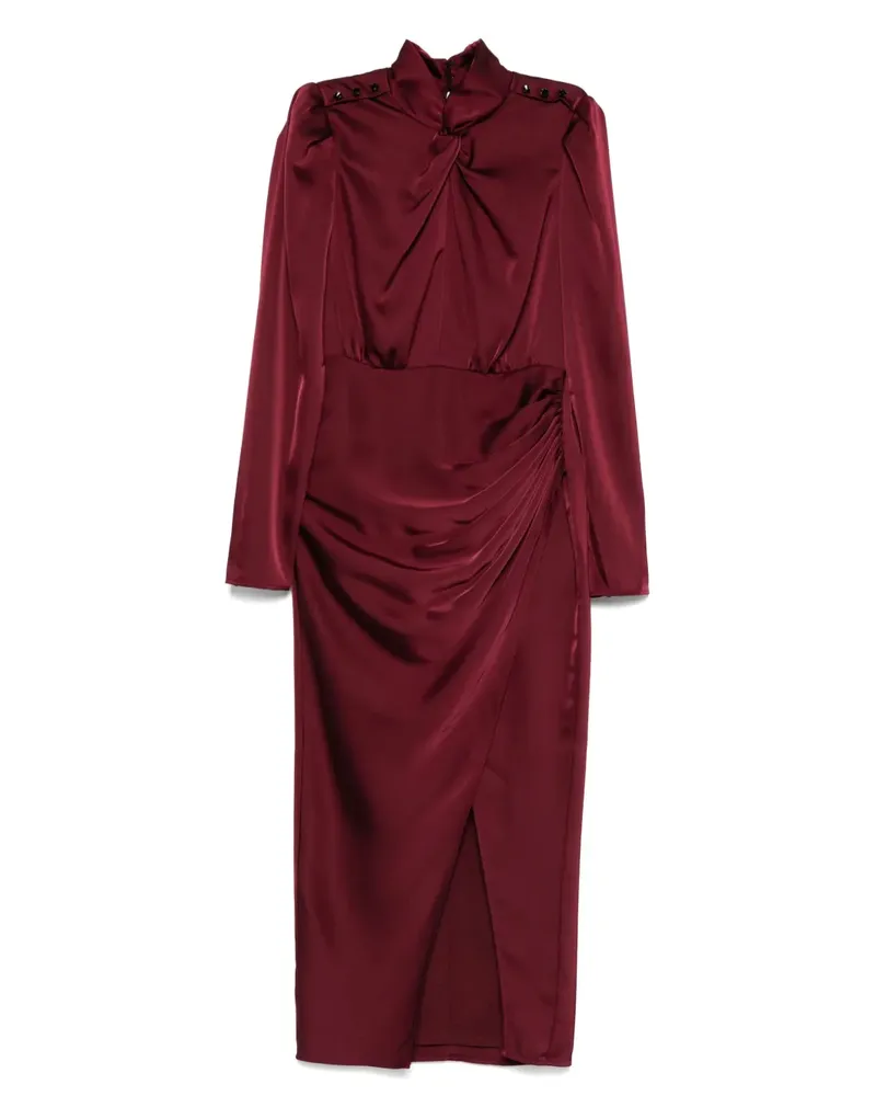 Self-Portrait Gerafftes Kleid - Rot Rot