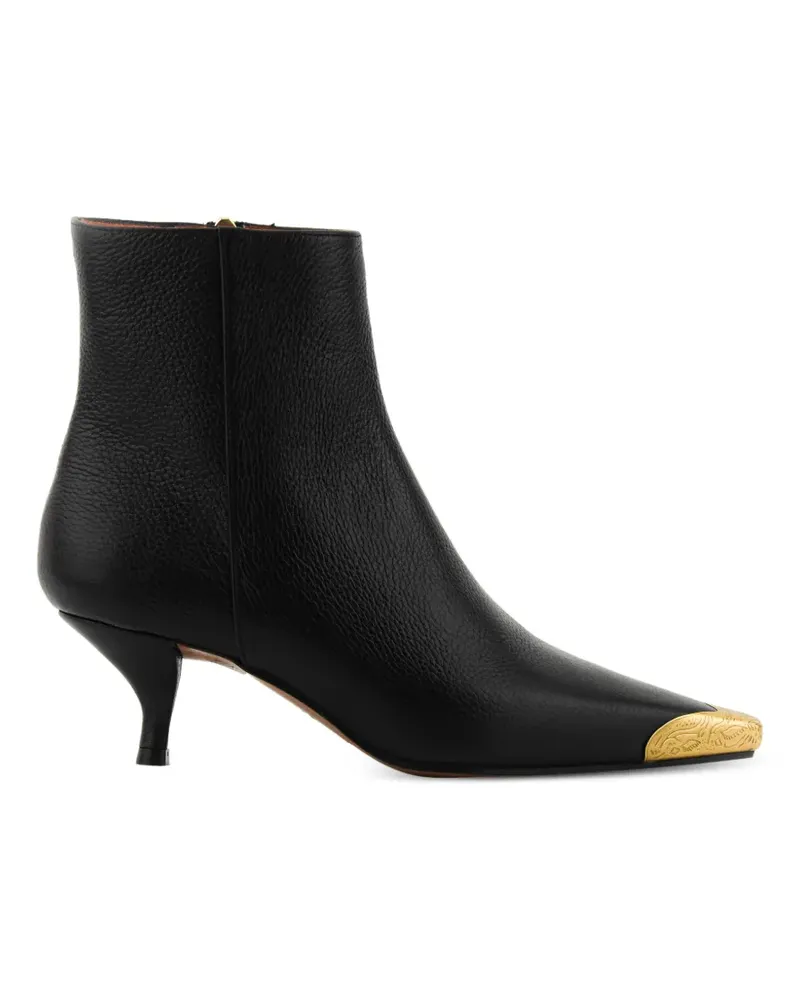 FESTA Milano Stiefeletten mit gravierter Metallspitze - Schwarz Schwarz
