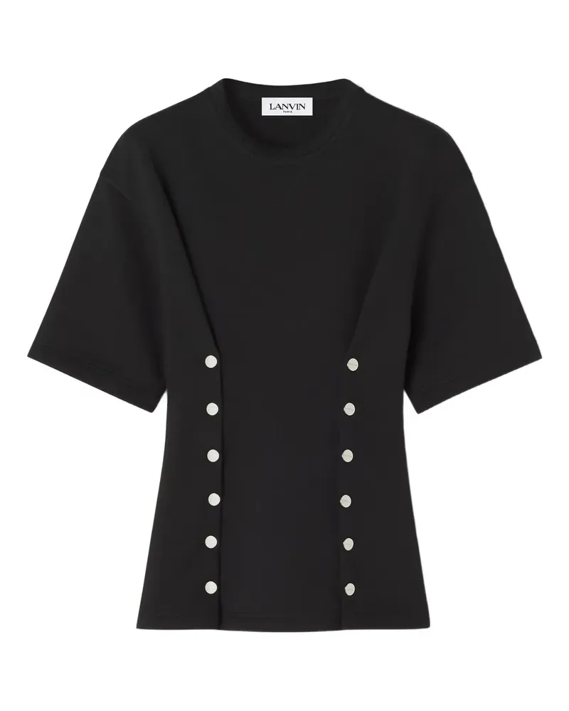 Lanvin Oberteil mit Knopfdetail - Schwarz Schwarz