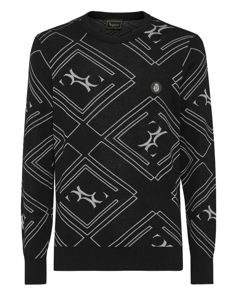 Billionaire Pullover mit geometrischem Muster - Schwarz Schwarz