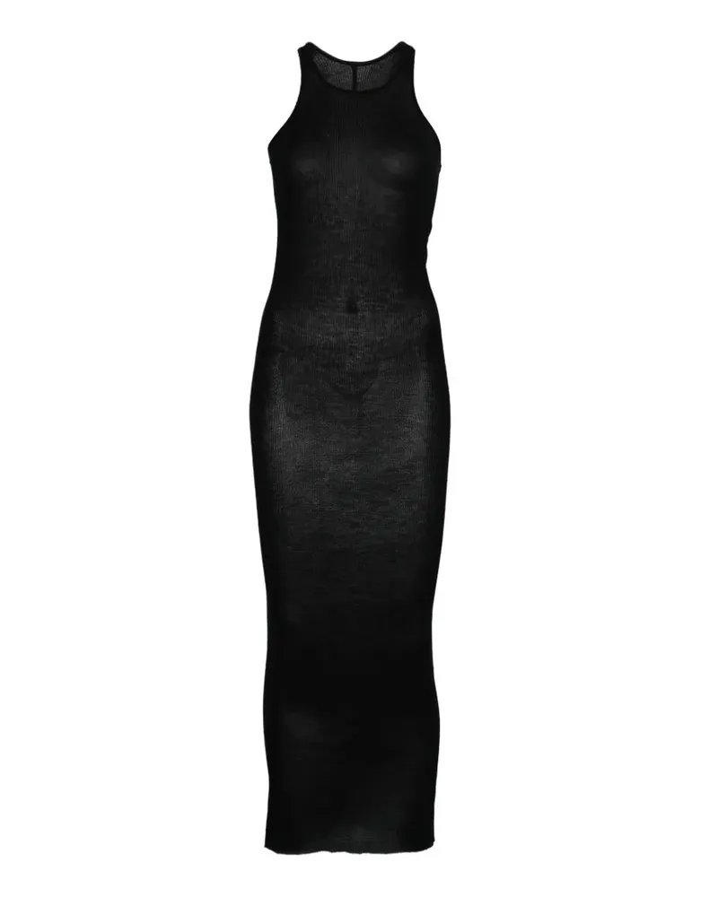 Rick Owens Midikleid mit Racerback - Schwarz Schwarz