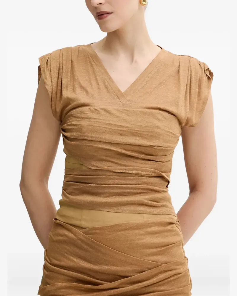 Pinko Drapiertes Top - Nude Nude