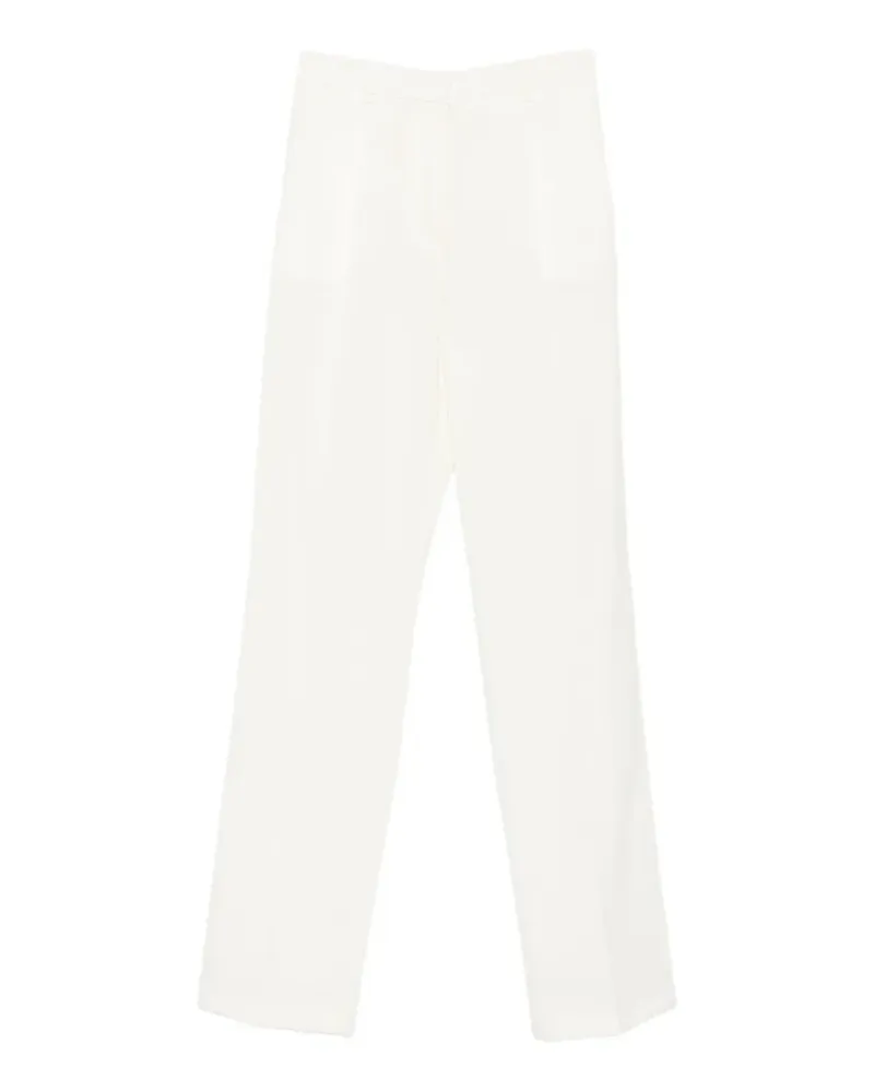 Elisabetta Franchi pressed-crease straight-leg trousers - Weiß Weiß