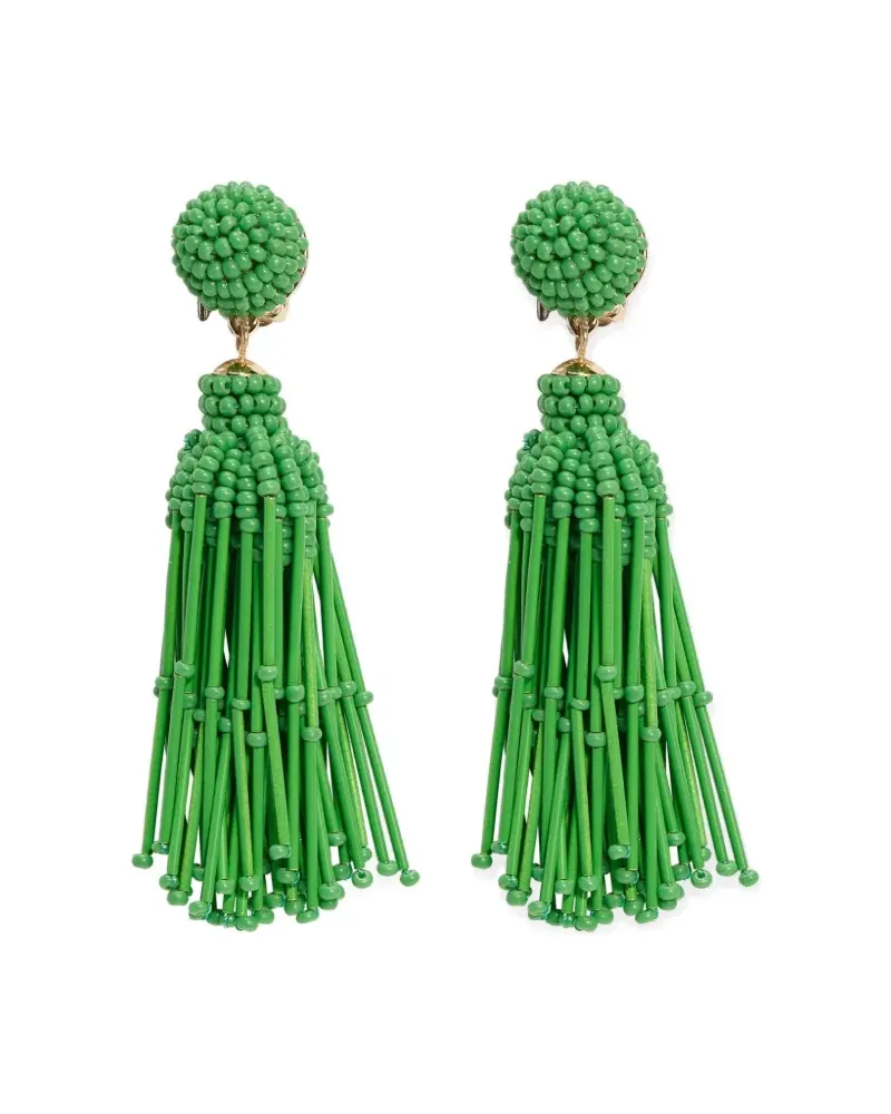 Carolina Herrera New York tassel drop earrings - Gold Gold