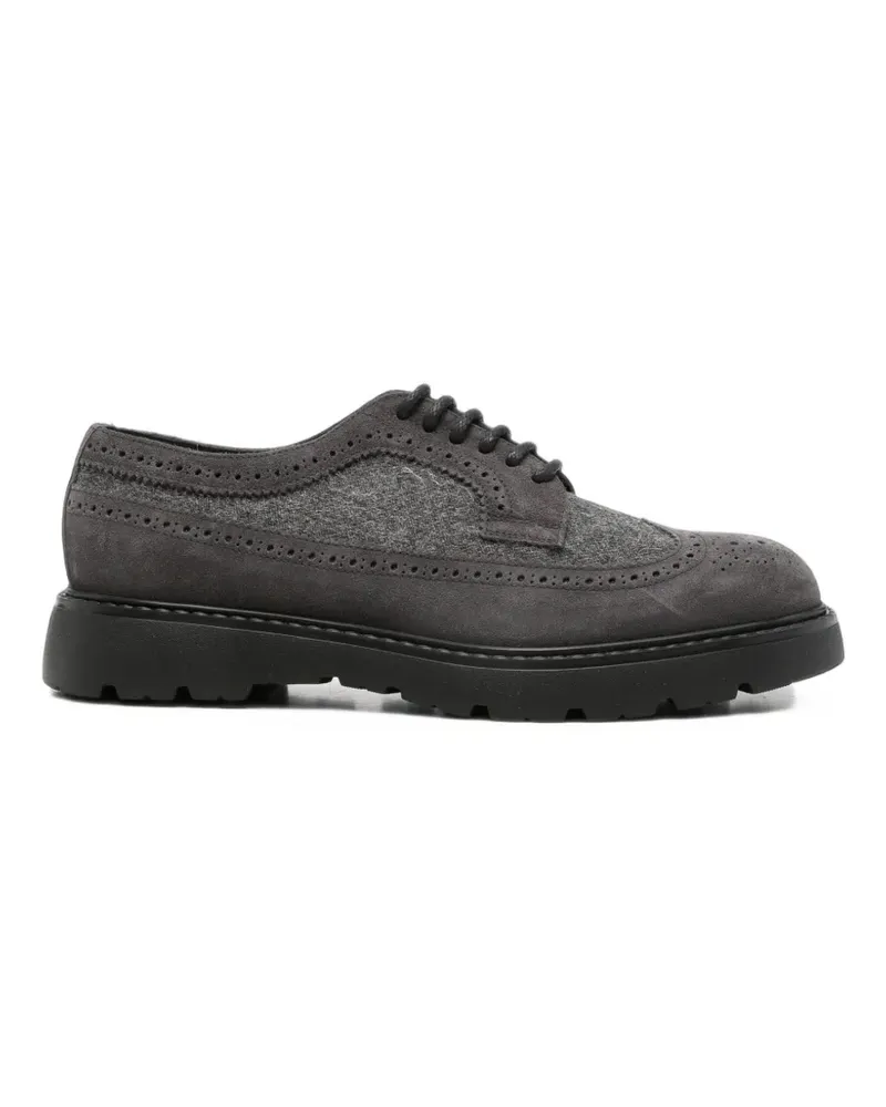 Doucal´s brogue-detail panelled Derby shoes - Grau Grau