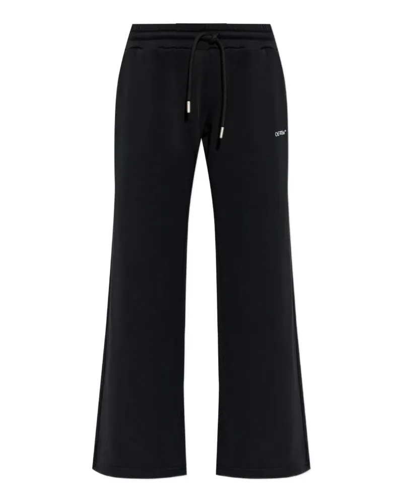 OFF-WHITE logo-detail drawstring track pants - Schwarz Schwarz
