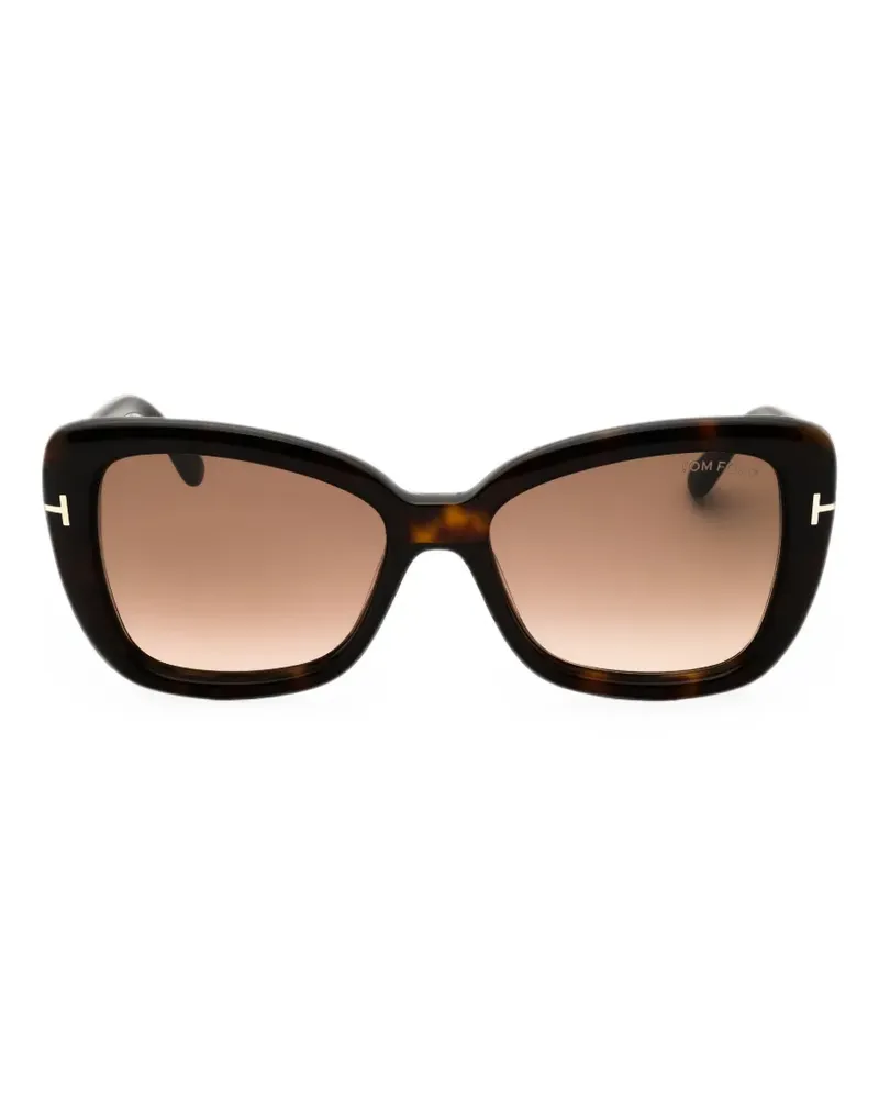 Tom Ford logo-detail cat-eye sunglasses - Braun Braun