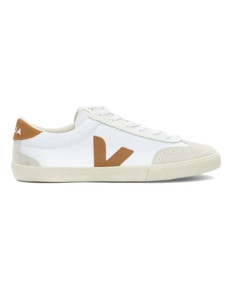 VEJA Volley logo-patch suede-panel sneakers - Weiß Weiß