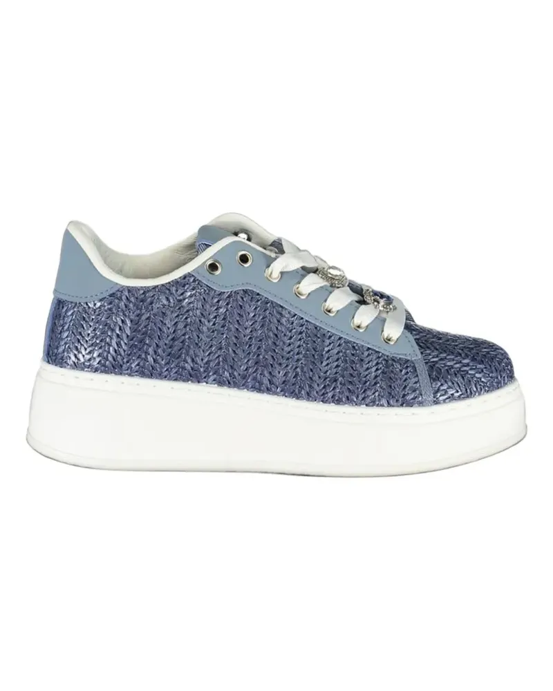 Laura Biagiotti woven-effect platform sneakers - Blau Blau