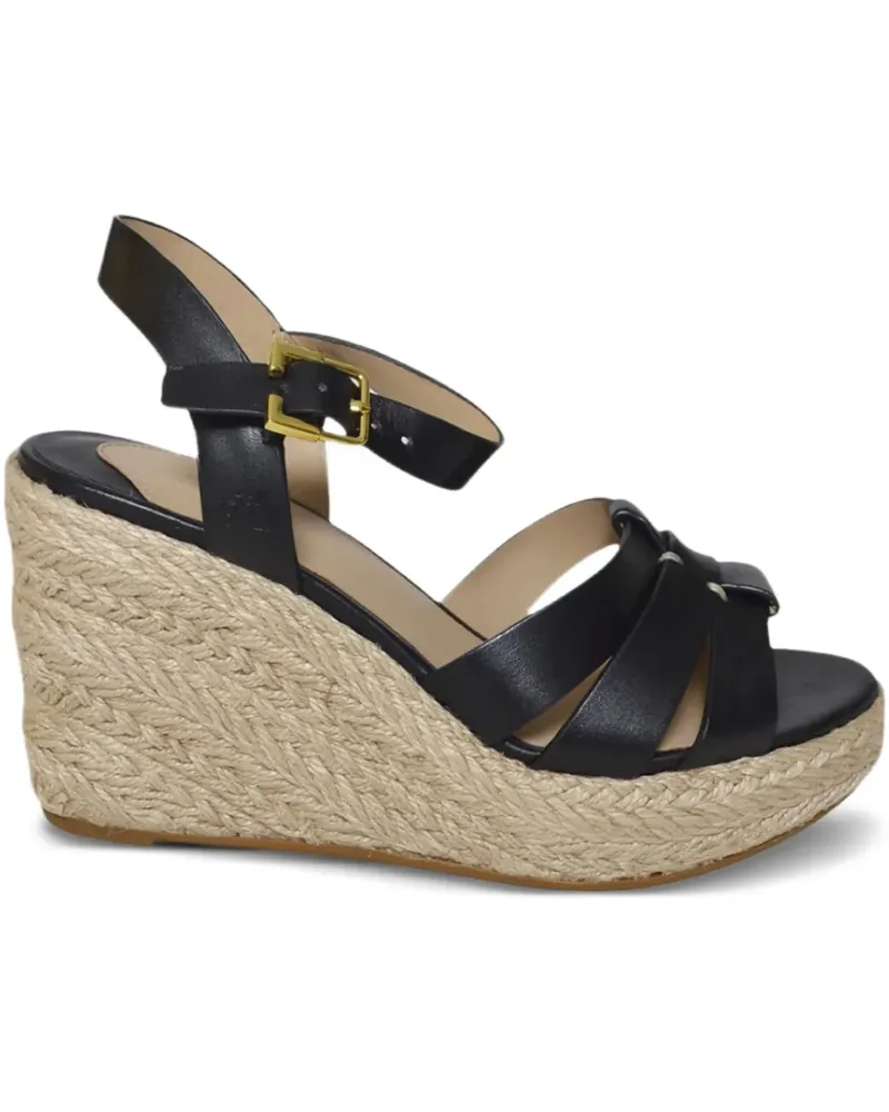 Ralph Lauren Soffia Wedge-Espadrilles 70mm - Schwarz Schwarz