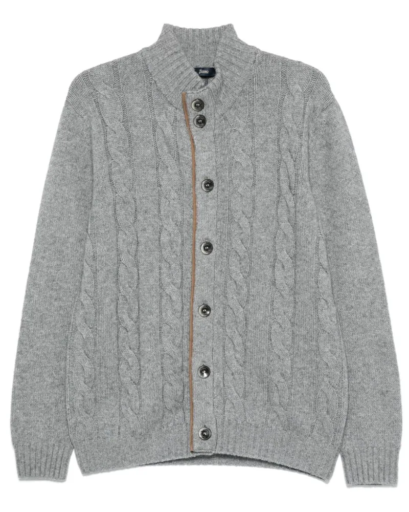 Herno Cardigan mit Zopfmuster - Grau Grau