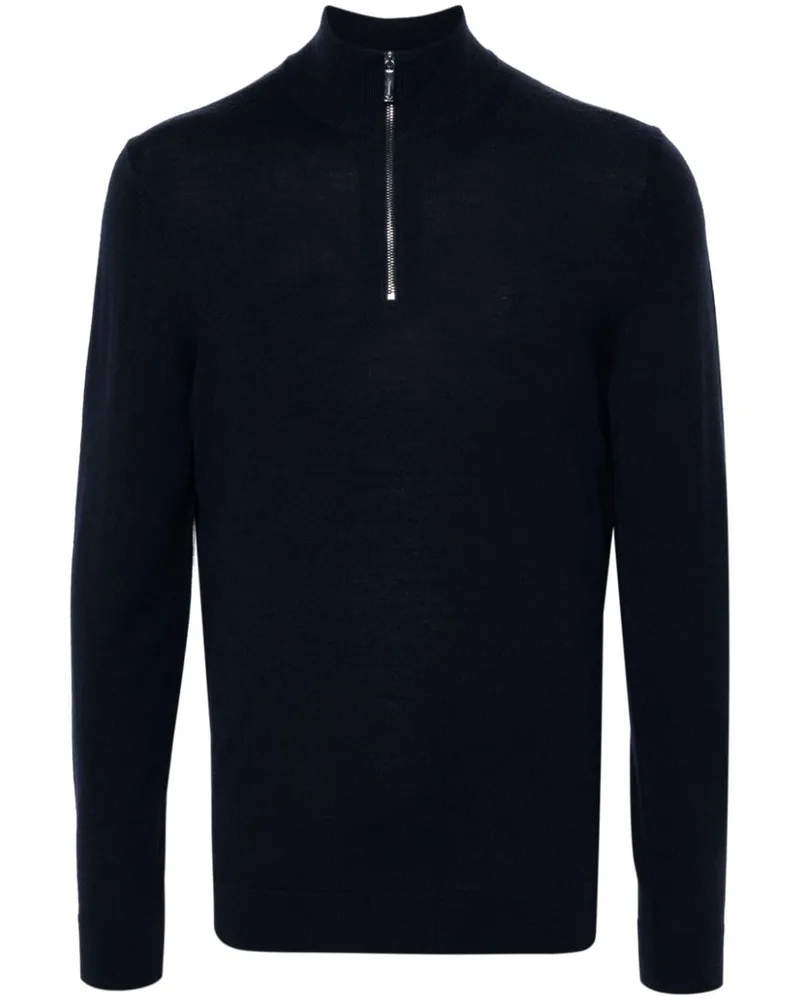 Calvin Klein Strickpullover mit Logo-Stickerei Blau