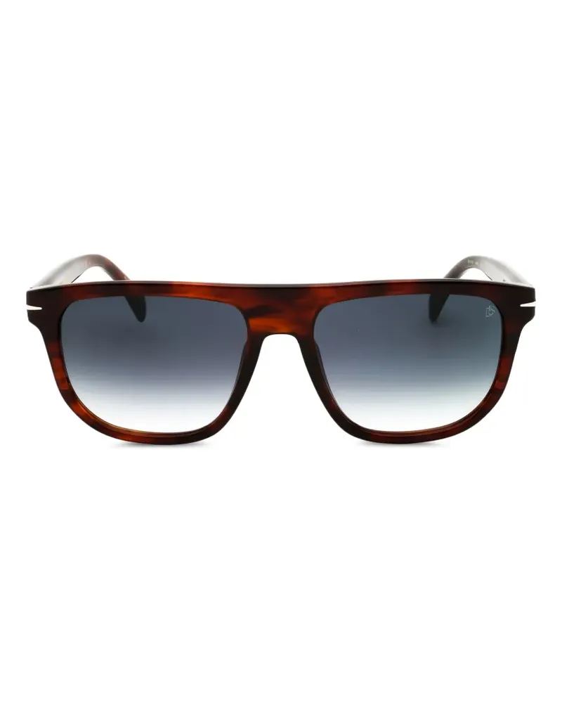EYEWEAR by DAVID BECKHAM tortoiseshell-effect square-frame sunglasses - Braun Braun