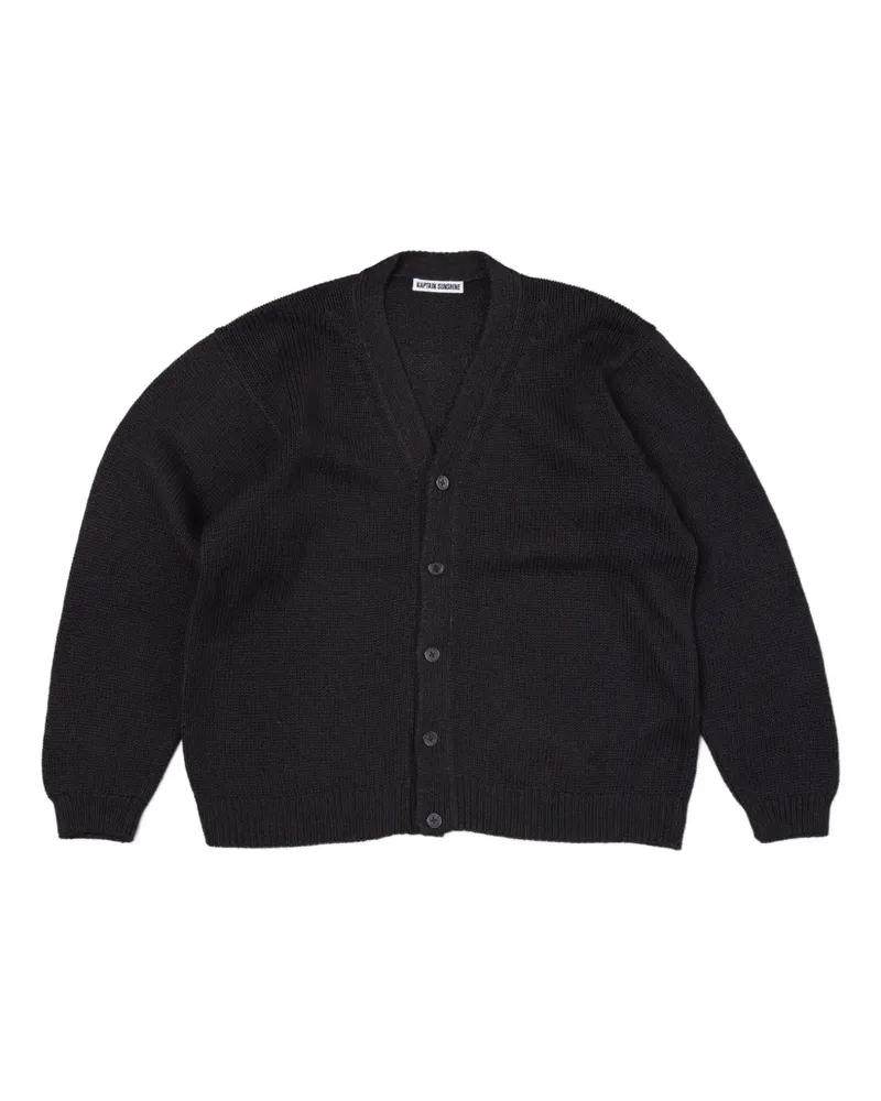 Kaptain Sunshine Klassischer Cardigan - Schwarz Schwarz