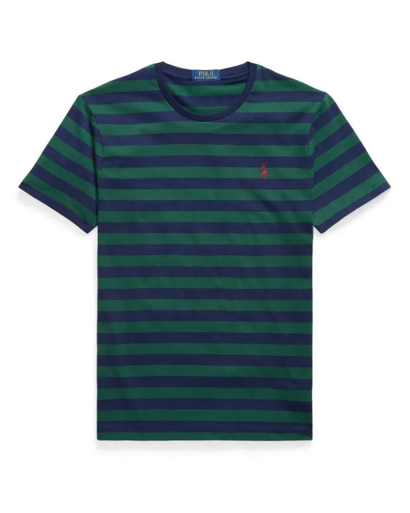 Ralph Lauren Gestreiftes T-Shirt mit rundem Ausschnitt - Grün Grün