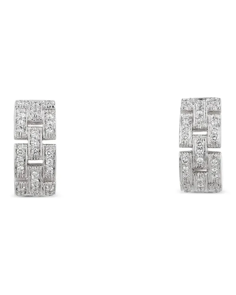 Cartier diamond hoop earrings - Silber Silber