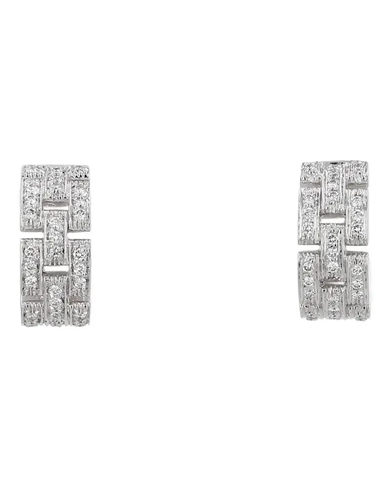 Cartier diamond hoop earrings - Silber Silber