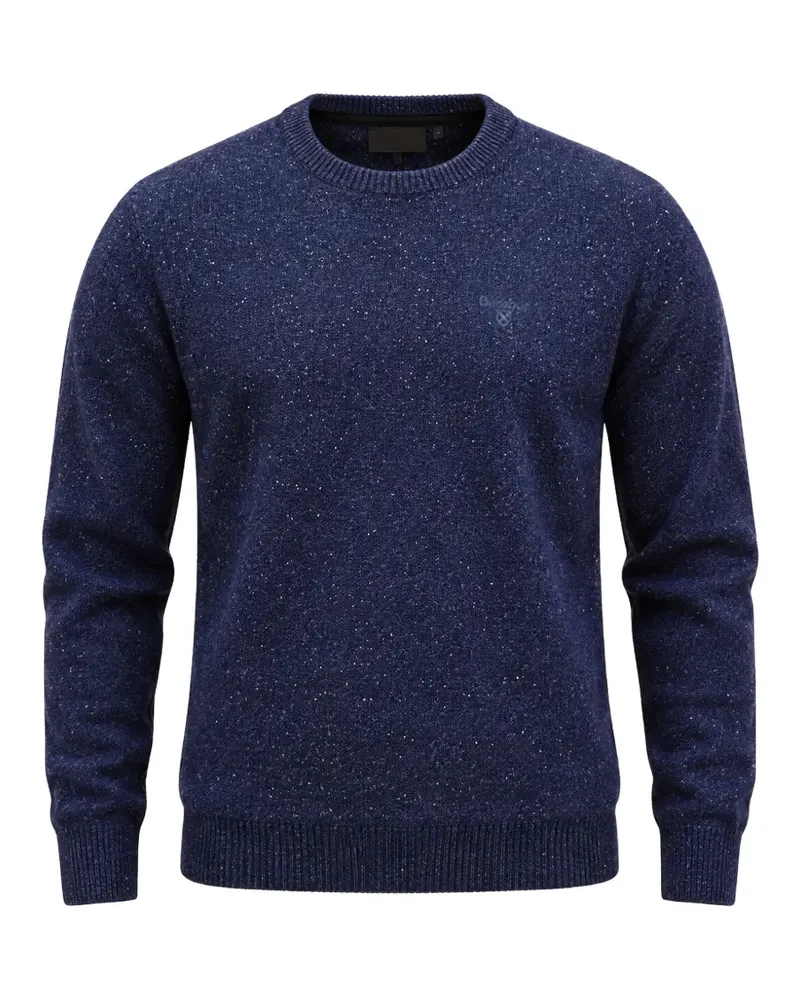 Barbour Pullover mit meliertem Muster - Blau Blau