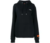Kapuzenpullover mit Logo-Patch - Schwarz