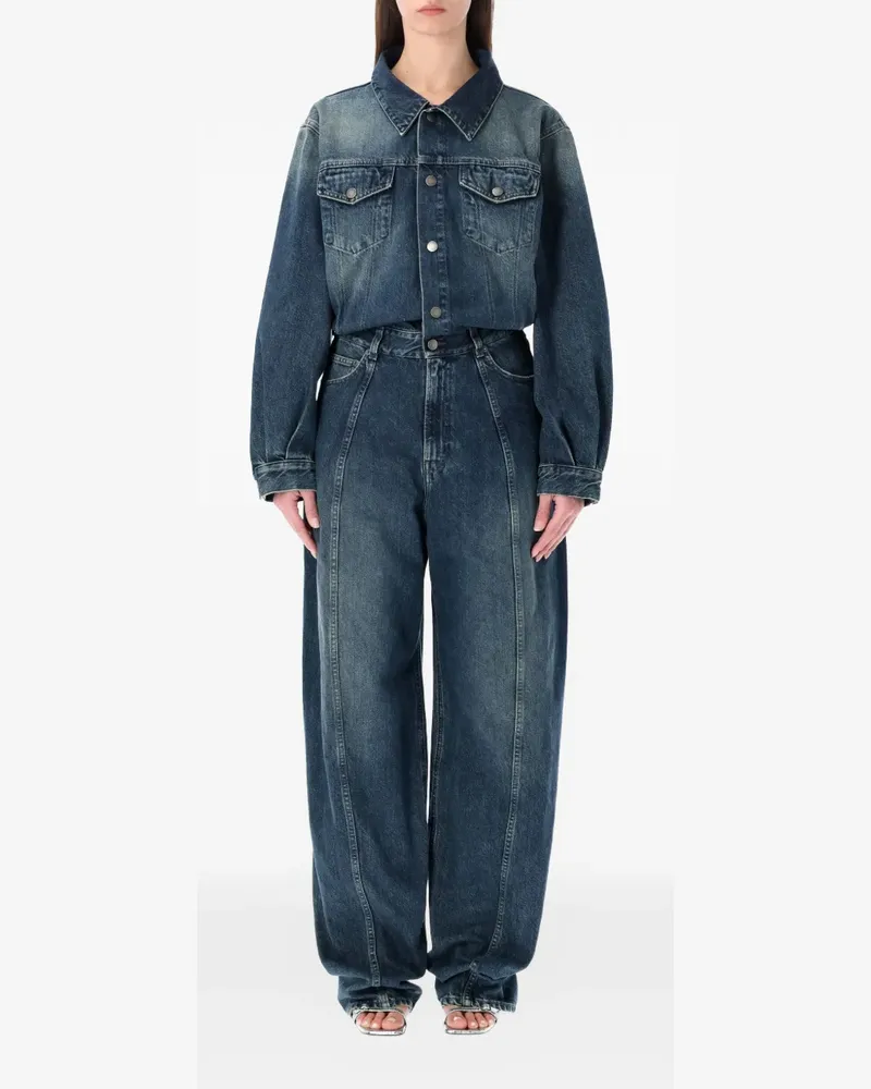 Haikure buttoned jumpsuit - Blau Blau