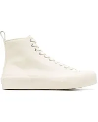 Jil Sander High-Top-Sneakers aus Leder Nude