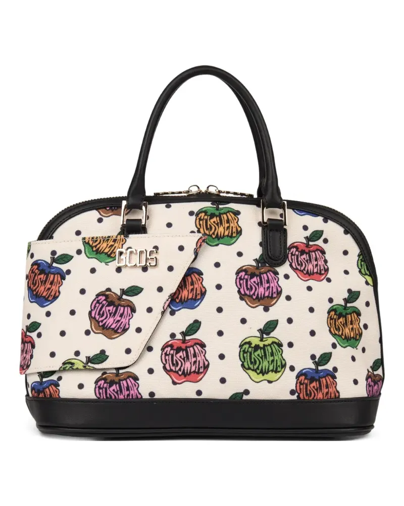 GCDS Shopper mit Print - Weiß Weiß