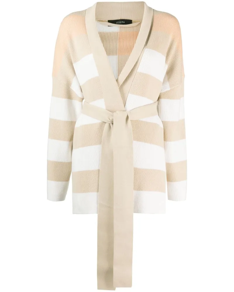 Joseph Gestreifter Cardigan - Nude Nude
