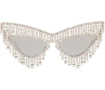 Cat-Eye-Sonnenbrille mit Kristallen