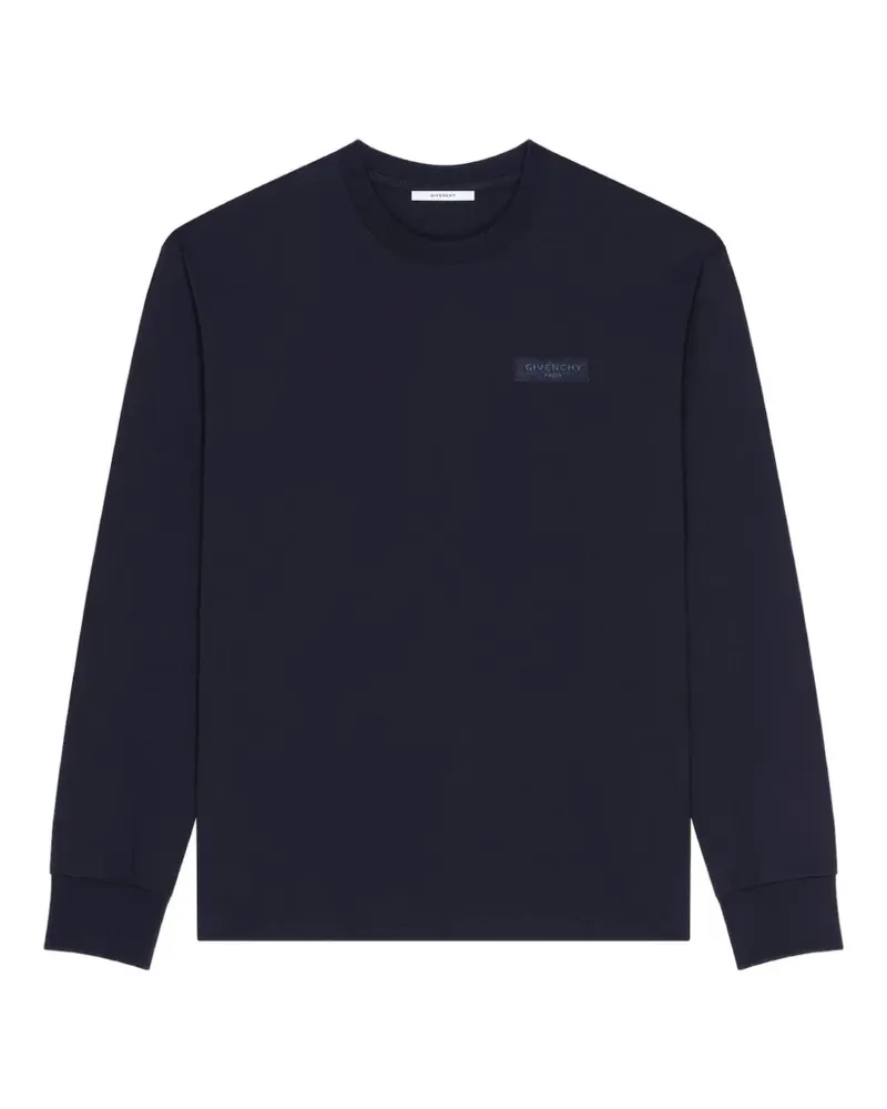 Givenchy Gestreiftes T-Shirt mit  Paris-Ripsband - Blau Blau