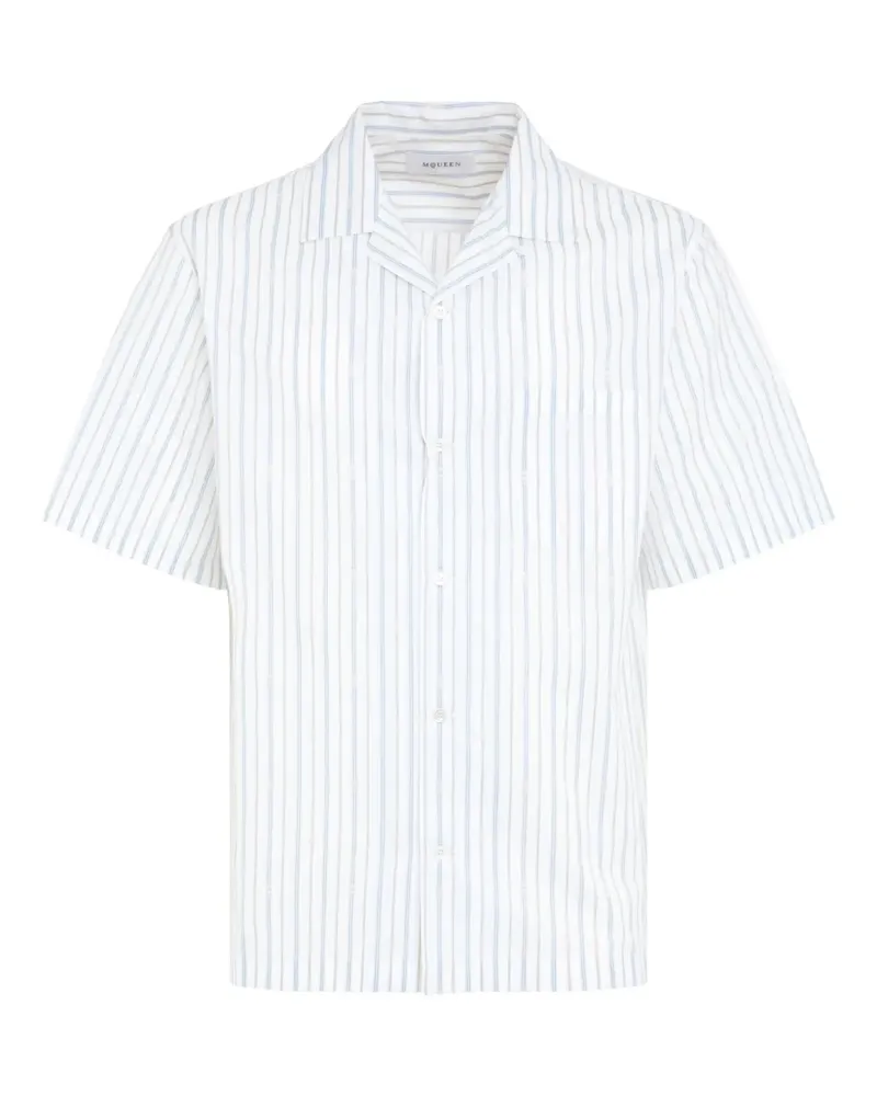 Alexander McQueen Gestreiftes Hemd - Weiß Weiß