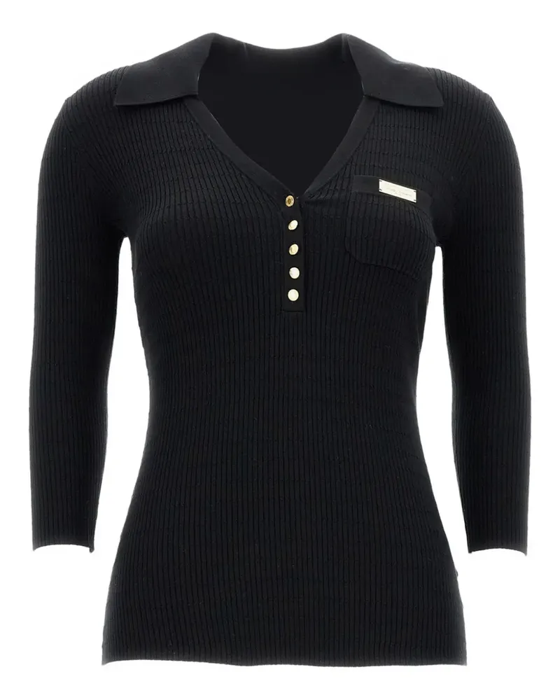 Elisabetta Franchi Pullover mit V-Ausschnitt - Schwarz Schwarz