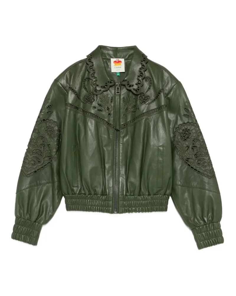 FARM Rio Richelieu Heart embroidered jacket - Grün Grün