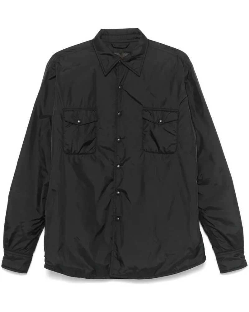 PLAN C Hemd mit wattiertem Design - Schwarz Schwarz