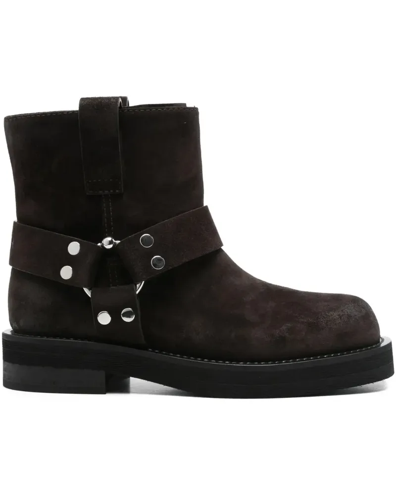 3JUIN Steve Wildlederstiefel mit Schnallenriemen - Braun Braun