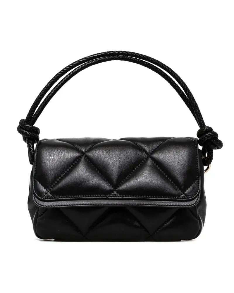 Guess Handtasche aus Leder - Schwarz Schwarz