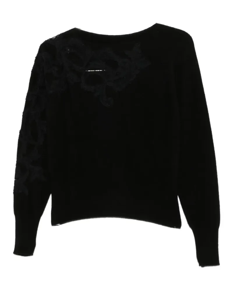 Ermanno Scervino lace-embellished cut-out sweater - Schwarz Schwarz