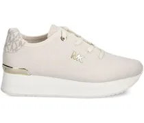 Sneakers mit Logo-Print - Nude