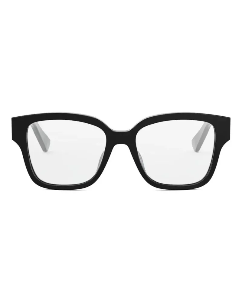 Bulgari Brille mit geometrischem Gestell - Schwarz Schwarz