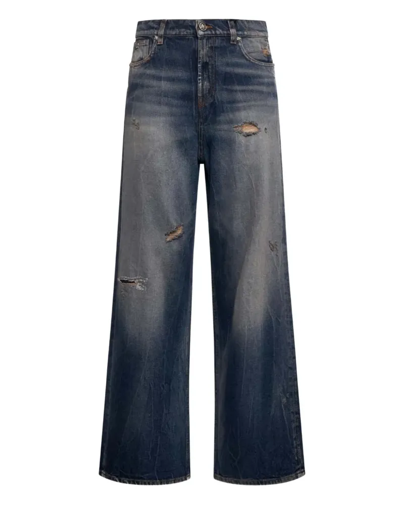 John Richmond Jeans mit Distressed-Detail - Blau Blau