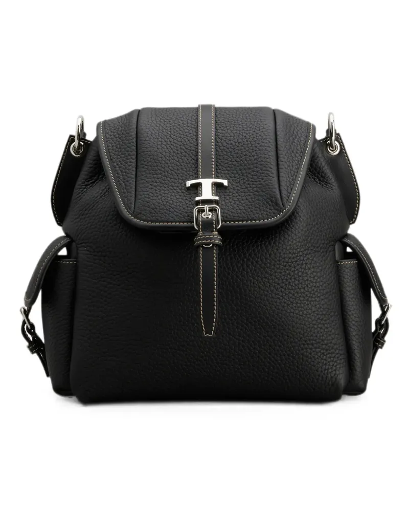 TOD'S T Timeless Rucksack mit Schnalle - Schwarz Schwarz