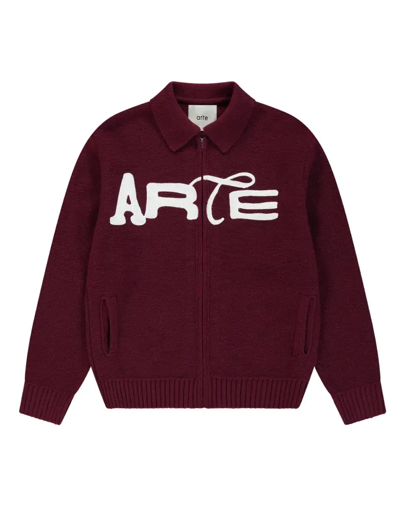 Arte Antwerp Cardigan mit Logo-Stickerei - Rot Rot